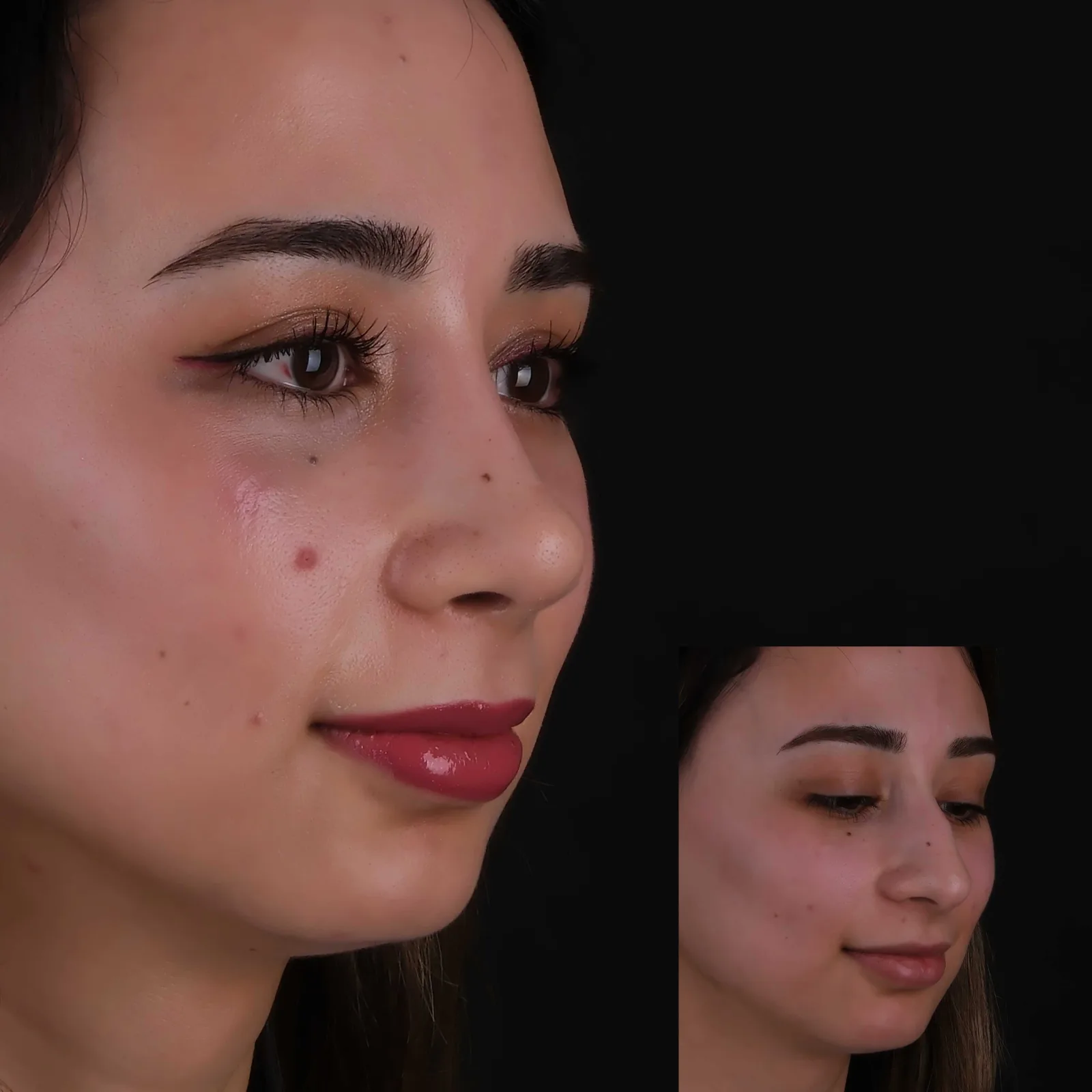 Kapalı rinoplasti · profil görünüm